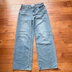 S.O.N.G Wide Leg Blue Denim‎ Jeans Womens 7/28 Light Wash
